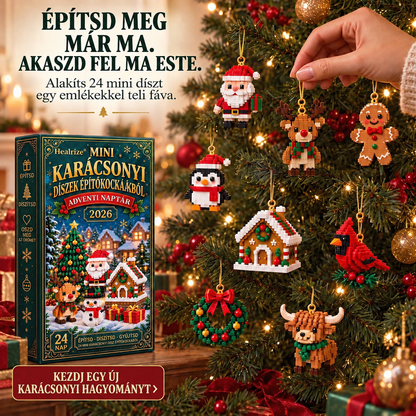 🎅🎅🎅Healrize® Adventní kalendář s 24 vánočními mini ozdobami z kostiček