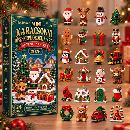 🎅🎅🎅Healrize® Adventní kalendář s 24 vánočními mini ozdobami z kostiček