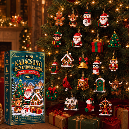 🎅🎅🎅Healrize® Adventní kalendář s 24 vánočními mini ozdobami z kostiček