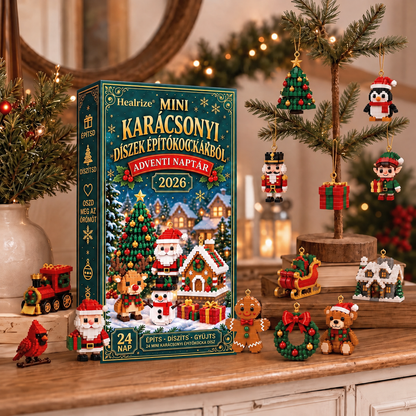 🎅🎅🎅Healrize® Adventní kalendář s 24 vánočními mini ozdobami z kostiček