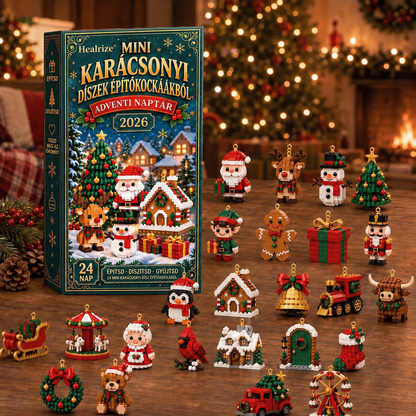 🎅🎅🎅Healrize® Adventní kalendář s 24 vánočními mini ozdobami z kostiček